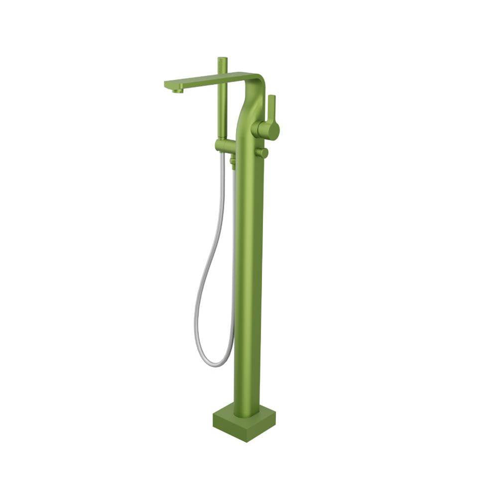 Isenberg By Flusso - Freestanding Floor Mount Bathtub / Tub Filler With Hand Shower - Isenberg Green