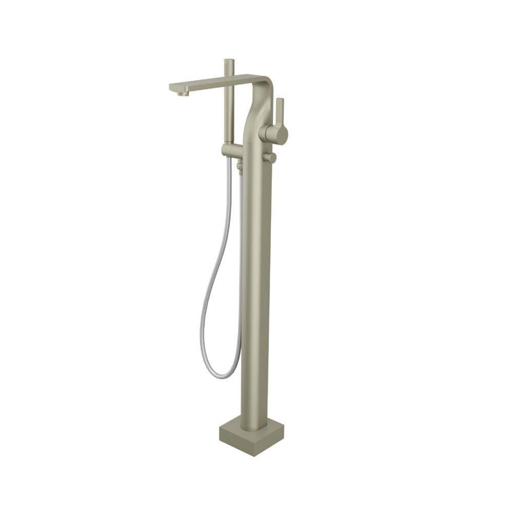 Isenberg By Flusso - Freestanding Floor Mount Bathtub / Tub Filler With Hand Shower - Light Verde