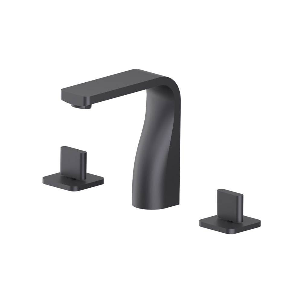 Isenberg By Flusso - Three Hole 8'' Widespread Two Handle Bathroom Faucet - Dark Grey
