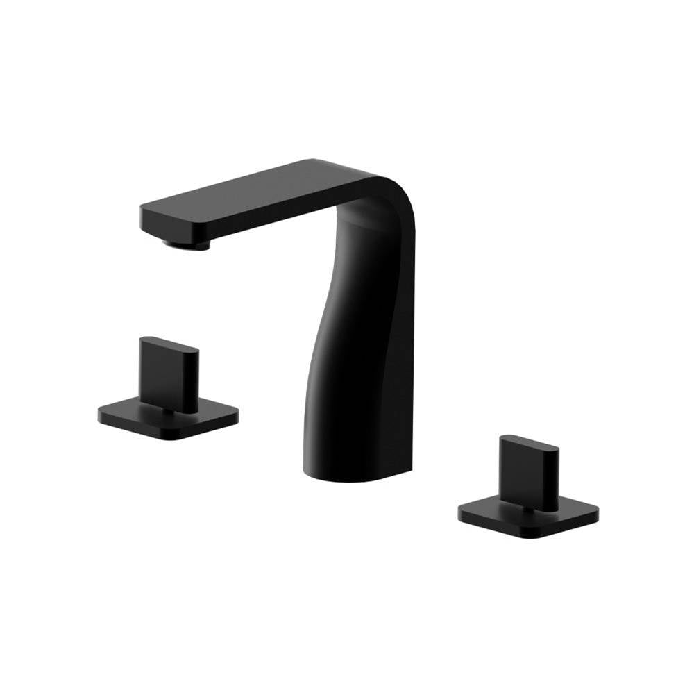 Isenberg By Flusso - Three Hole 8'' Widespread Two Handle Bathroom Faucet - Gloss Black
