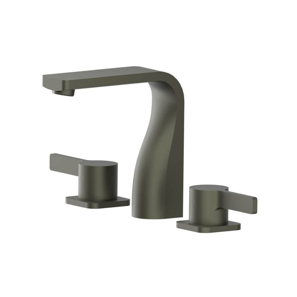 Isenberg By Flusso - Three Hole 8'' Widespread Two Handle Bathroom Faucet - Gun Metal Grey