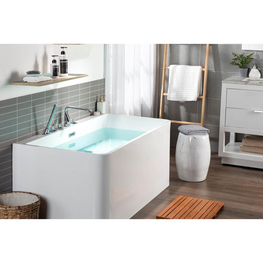 Five Hole Deck Mounted Roman Tub Faucet With Hand Shower