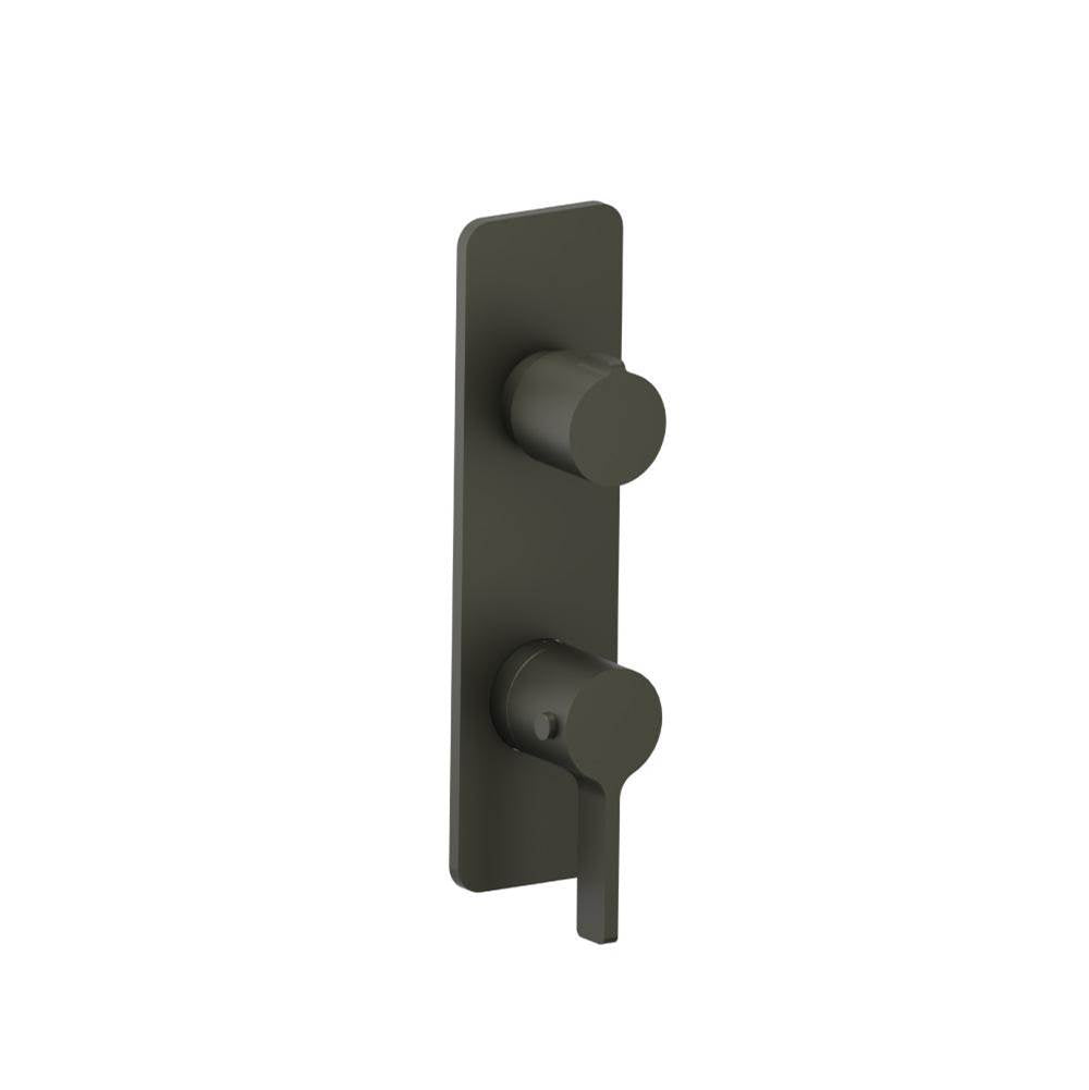Isenberg By Flusso - 3/4'' Horizontal Thermostatic Shower Valve & Trim - 1- Output - Dark Green