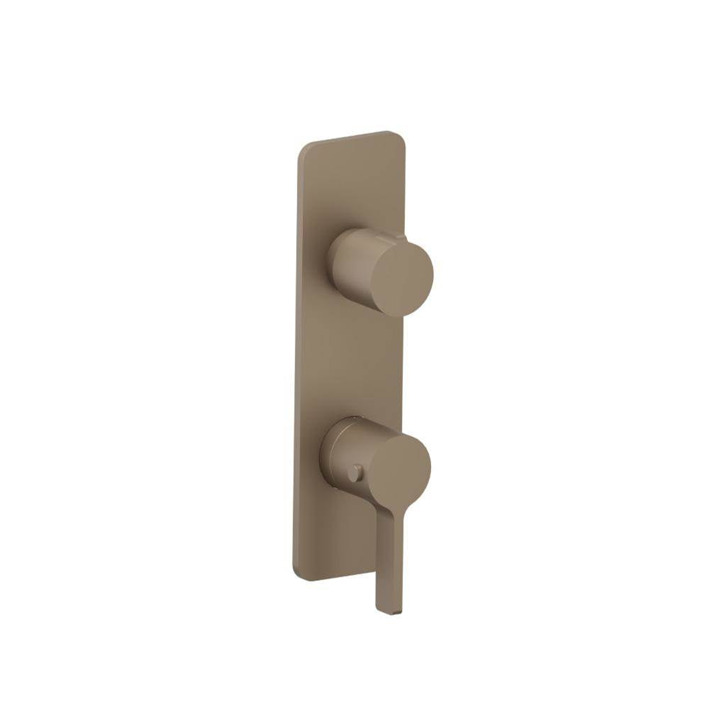 Isenberg By Flusso - 3/4'' Horizontal Thermostatic Shower Valve & Trim - 1- Output - Dark Tan