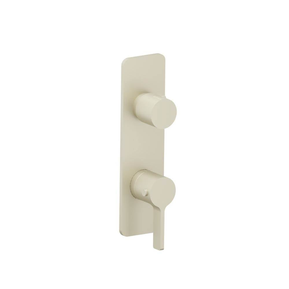 Isenberg By Flusso - 3/4'' Horizontal Thermostatic Shower Valve & Trim - 1- Output - Light Tan