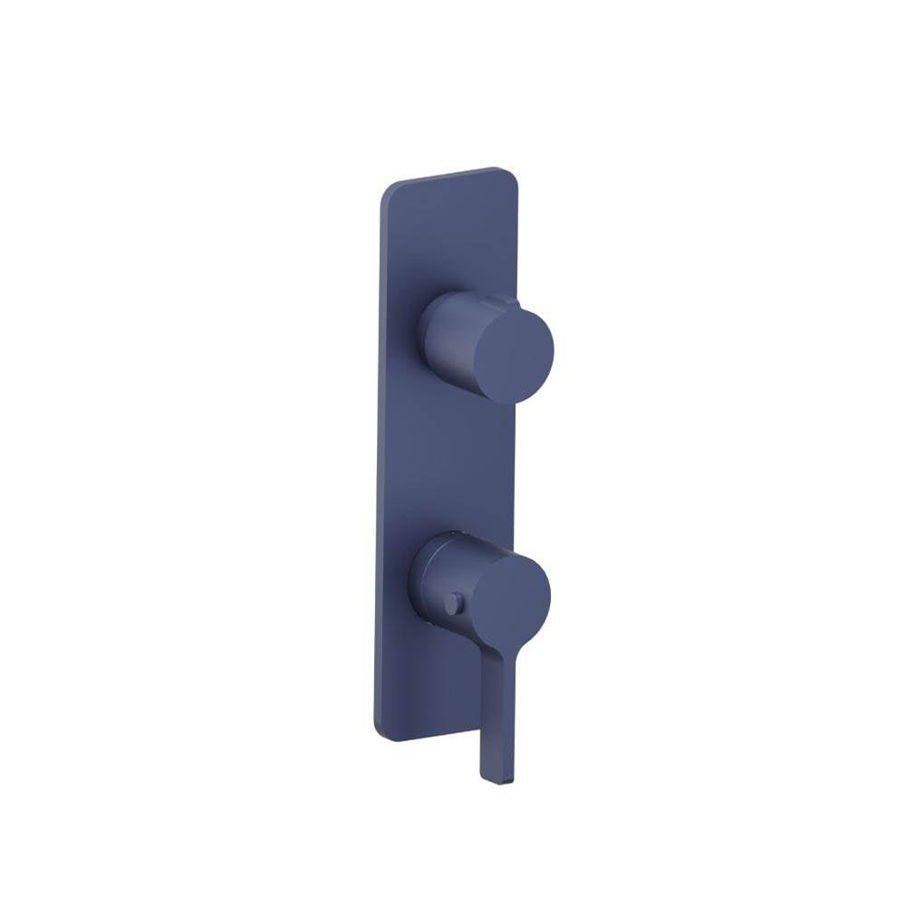 Isenberg By Flusso - 3/4'' Horizontal Thermostatic Shower Valve & Trim - 1- Output - Navy Blue