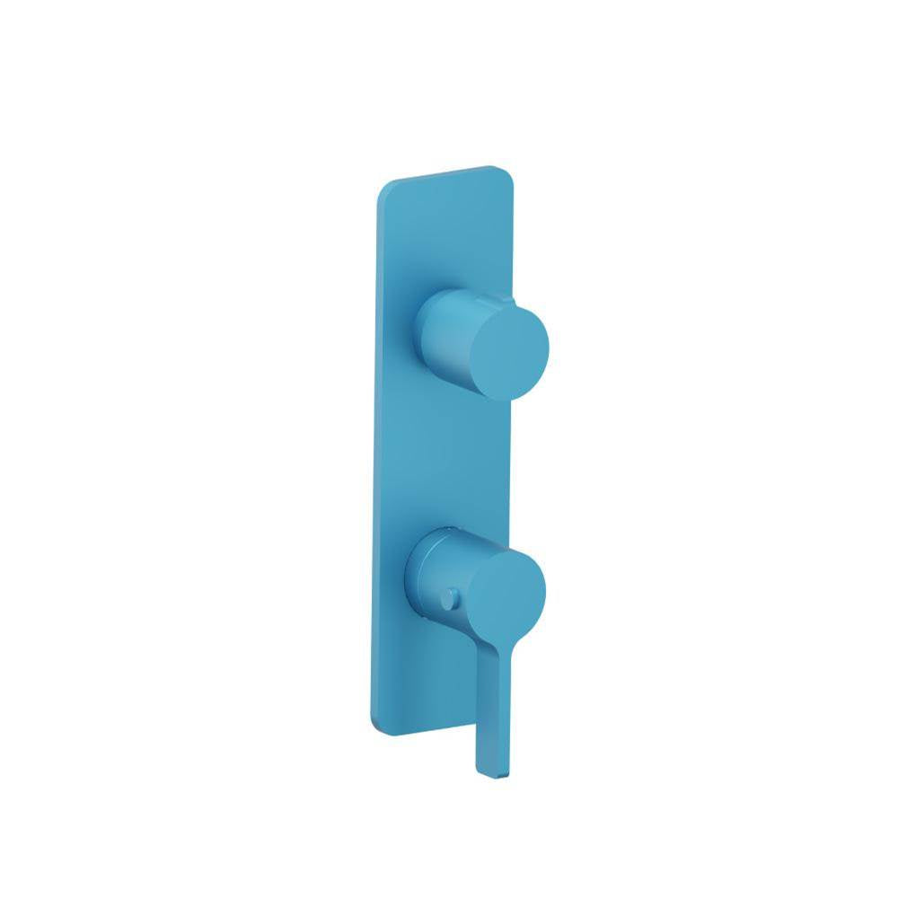 Isenberg By Flusso - 3/4'' Horizontal Thermostatic Shower Valve & Trim - 1- Output - Sky Blue