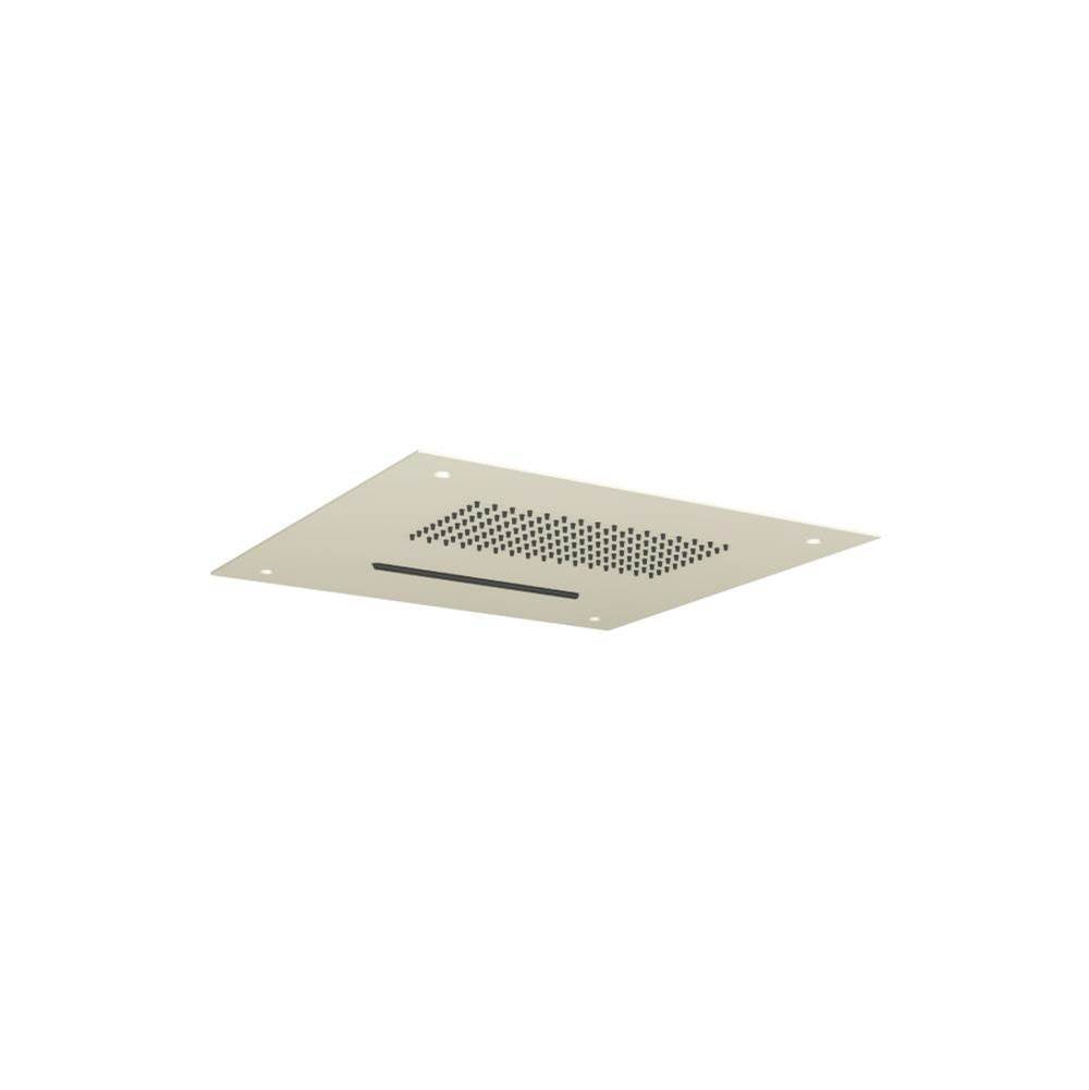 Isenberg By Flusso - 15'' Stainless Steel Flush Mount Rainhead With Cascade Waterfall - Light Tan