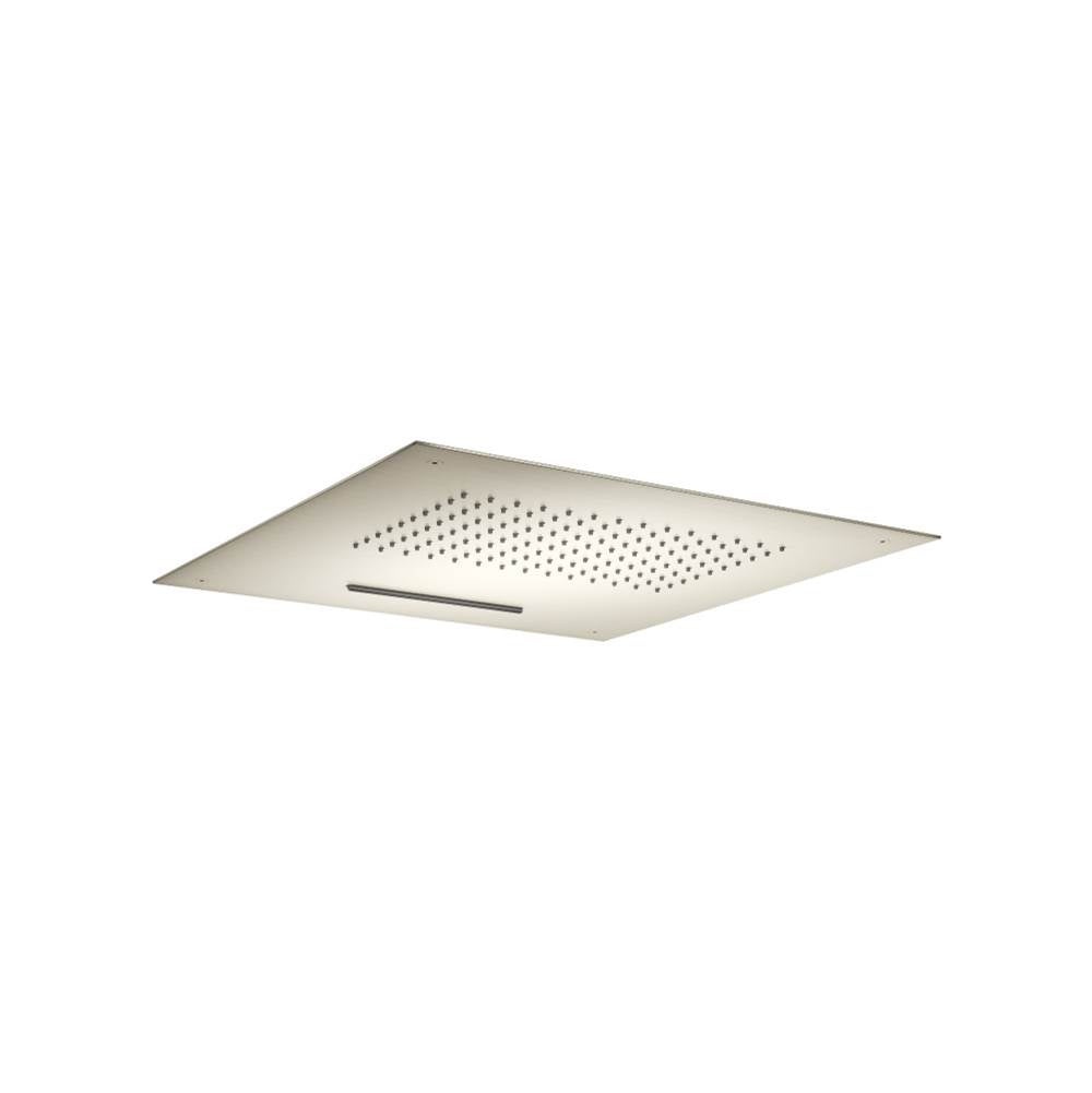 Isenberg By Flusso - 20'' Stainless Steel Flush Mount Rainhead With Cascade Waterfall - Brushed Nickel PVD