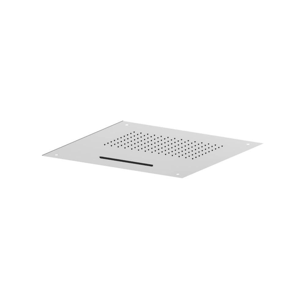 Isenberg By Flusso - 20'' Stainless Steel Flush Mount Rainhead With Cascade Waterfall - Gloss White
