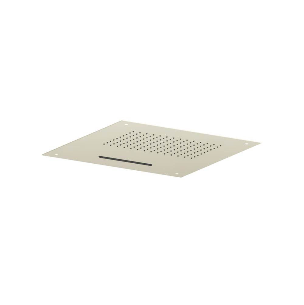 Isenberg By Flusso - 20'' Stainless Steel Flush Mount Rainhead With Cascade Waterfall - Light Tan