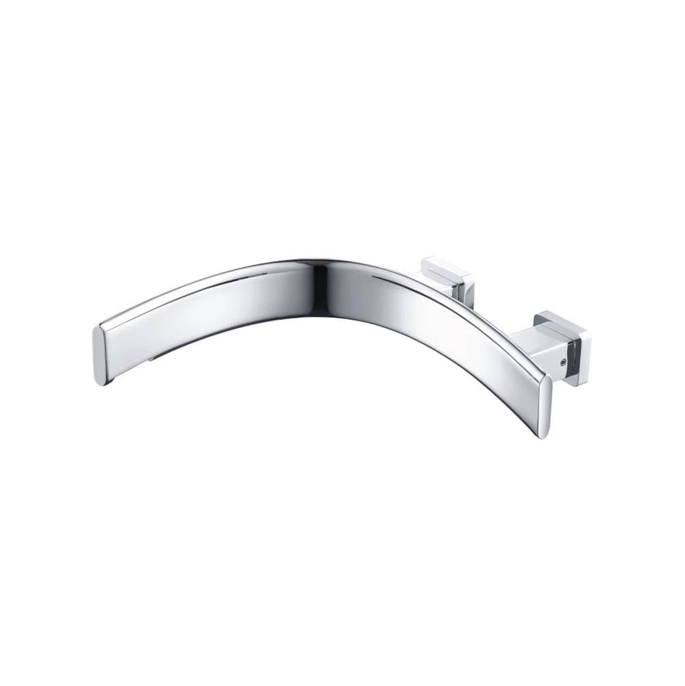 Isenberg By Flusso - Wall Mount Tub Spout - Left Facing Curvature - Chrome