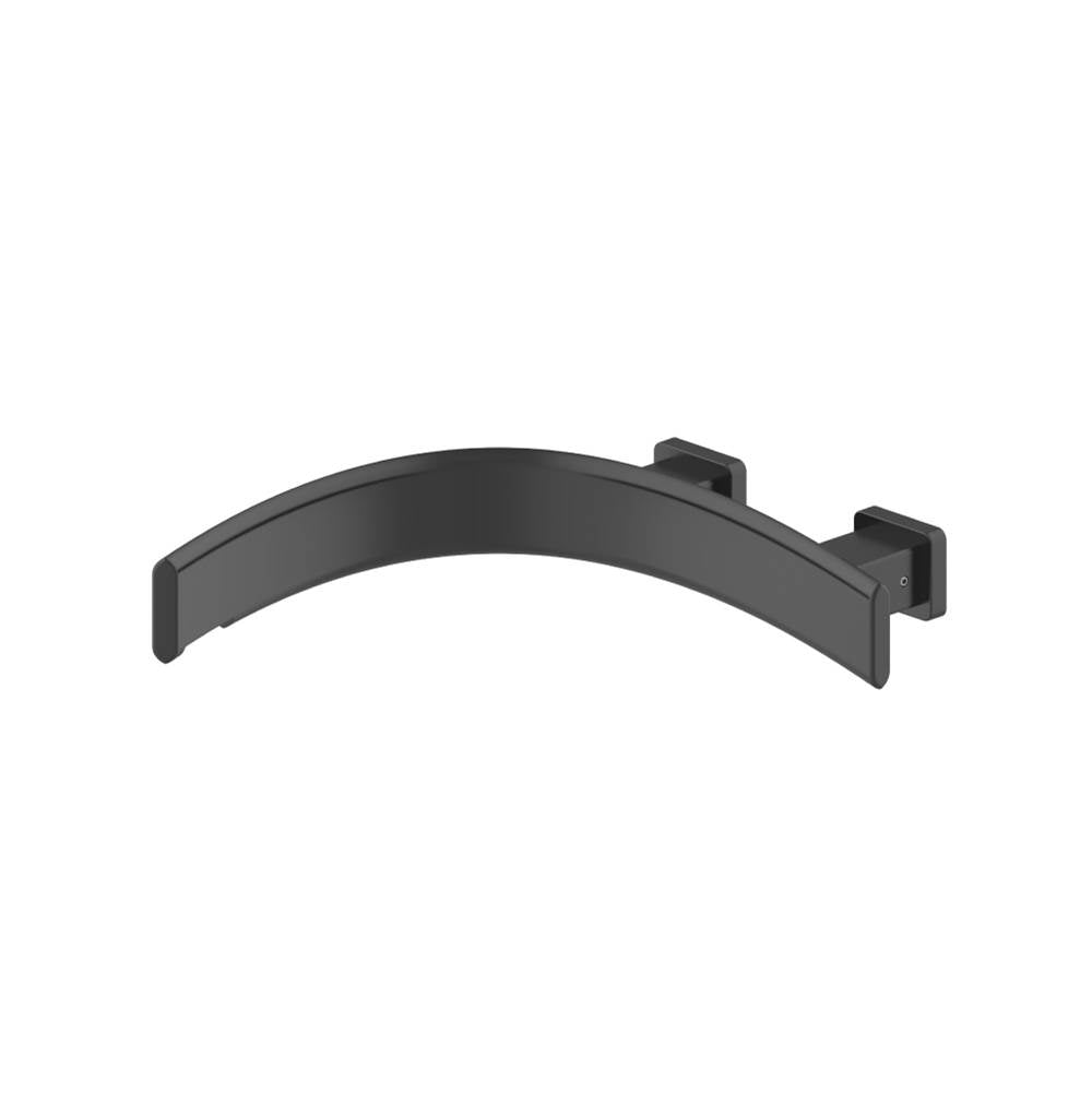 Isenberg By Flusso - Wall Mount Tub Spout - Left Facing Curvature - Matte Black