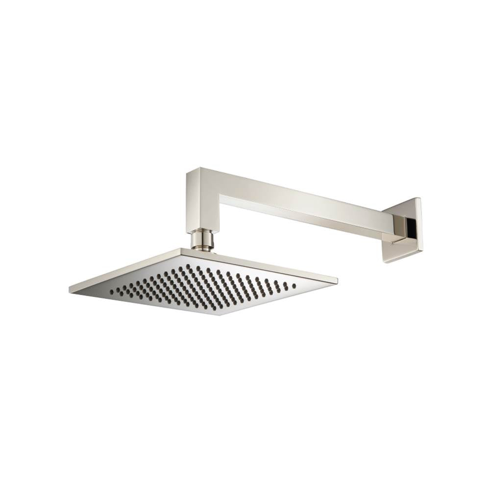 Isenberg By Flusso - 8'' Solid Brass Showerhead / Rainhead With 12'' Wall Mount Shower Arm - Polished Nickel PVD