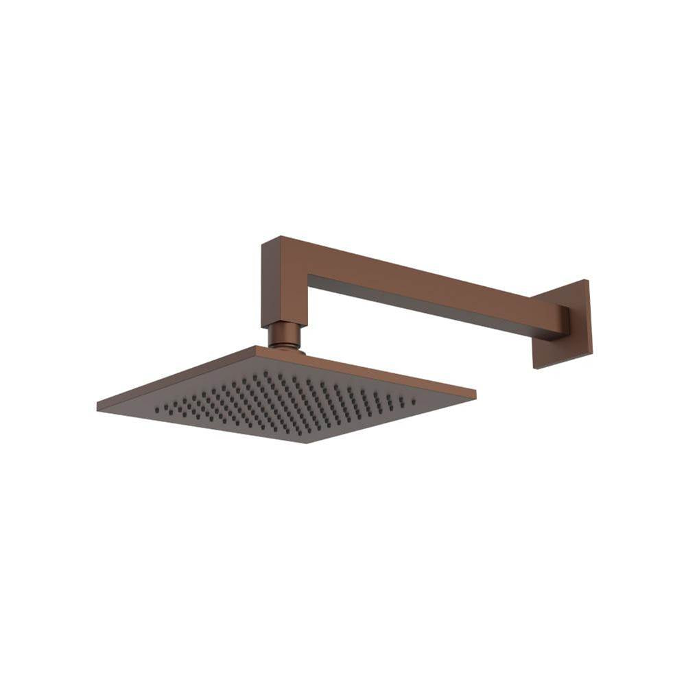 Isenberg By Flusso - 8'' Solid Brass Showerhead / Rainhead With 12'' Wall Mount Shower Arm - Vortex Brown