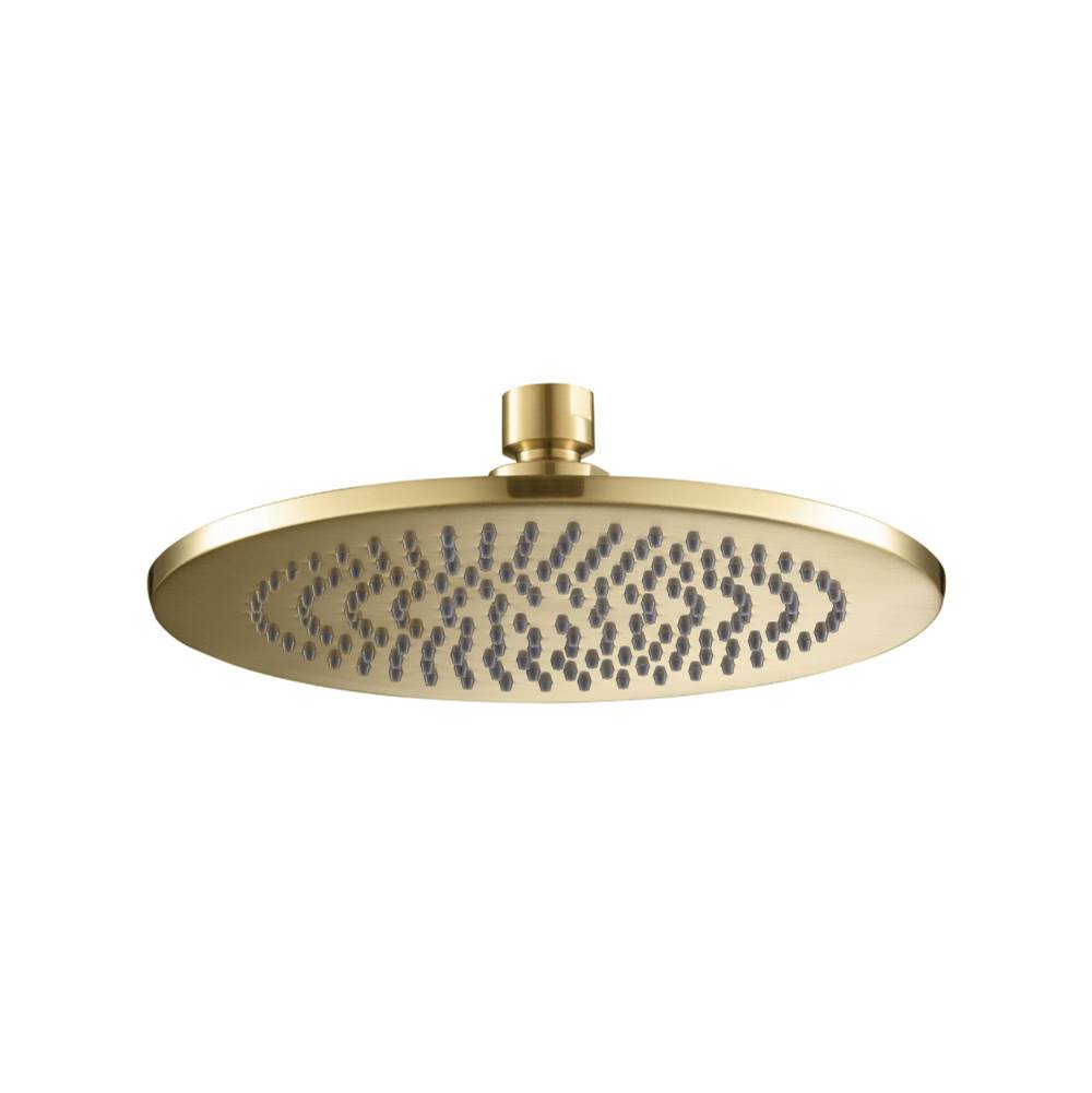 Isenberg By Flusso - 8'' Solid Brass Showerhead / Rainhead - Round - Satin Brass PVD