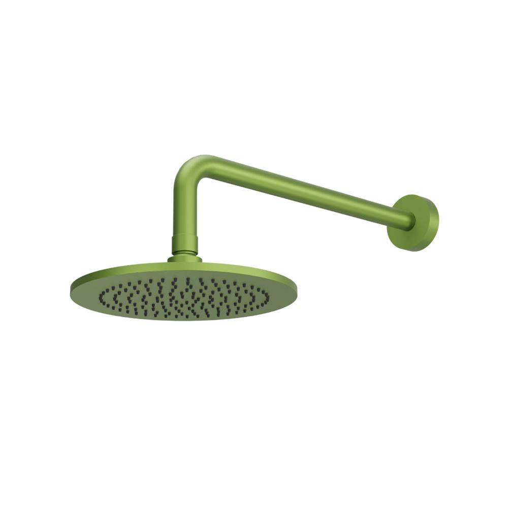 Isenberg By Flusso - 8'' Solid Brass Showerhead / Rainhead With 12'' Wall Mount Shower Arm - Isenberg Green