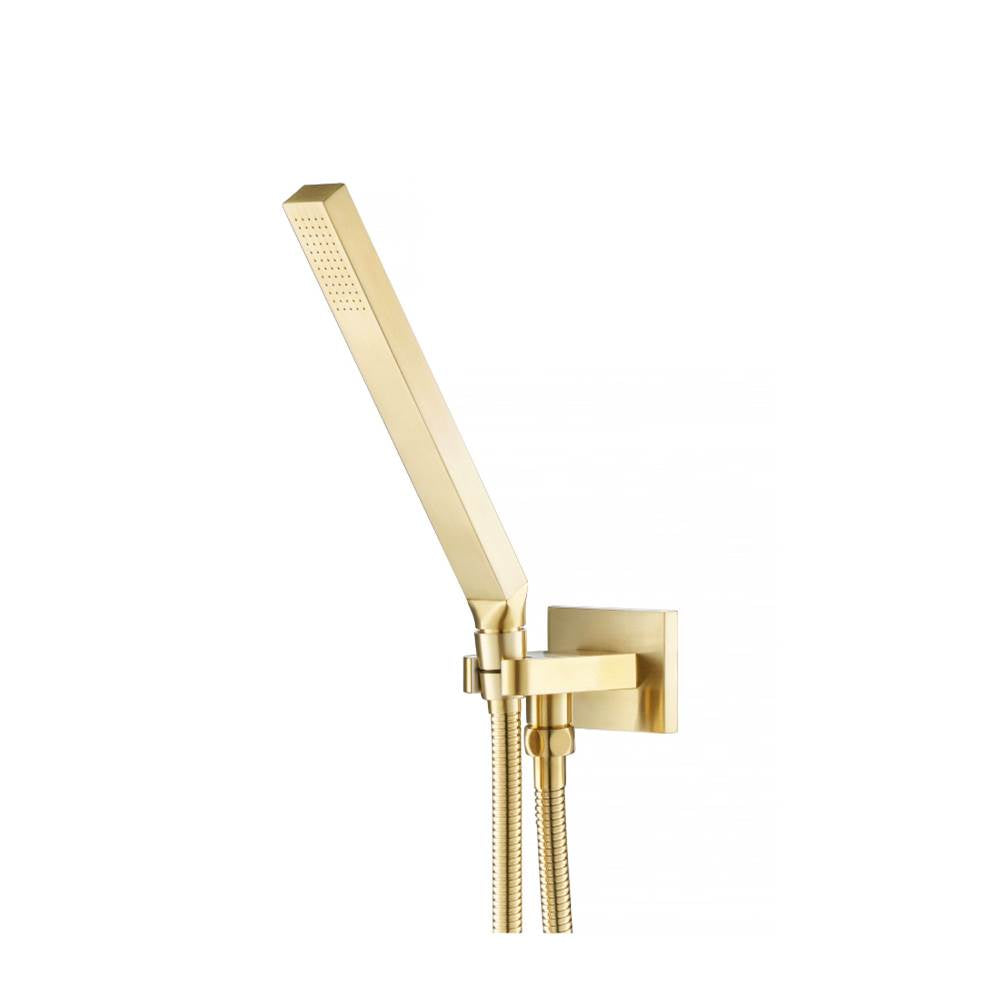 Isenberg By Flusso - Hand Shower Set With Wall Elbow, Holder and Hose - Satin Brass PVD