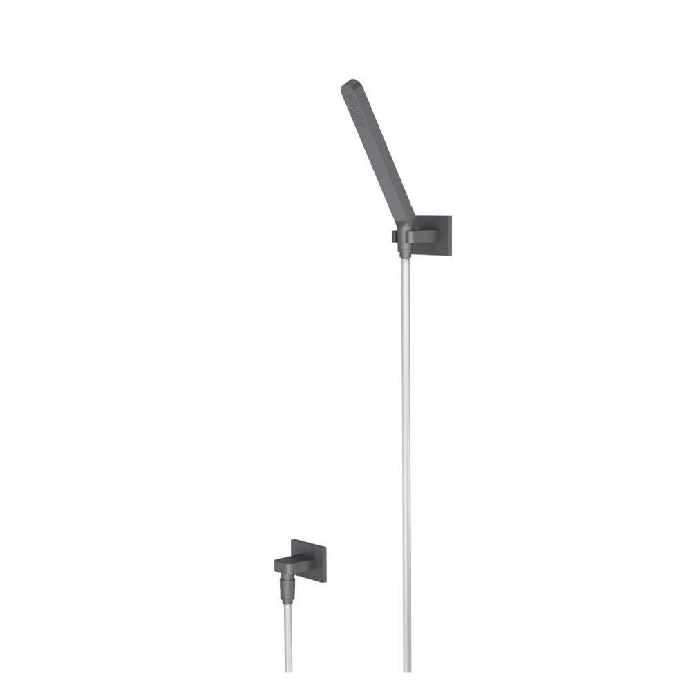 Isenberg By Flusso - Hand Shower Set With Wall Elbow, Holder and Hose - Dark Grey