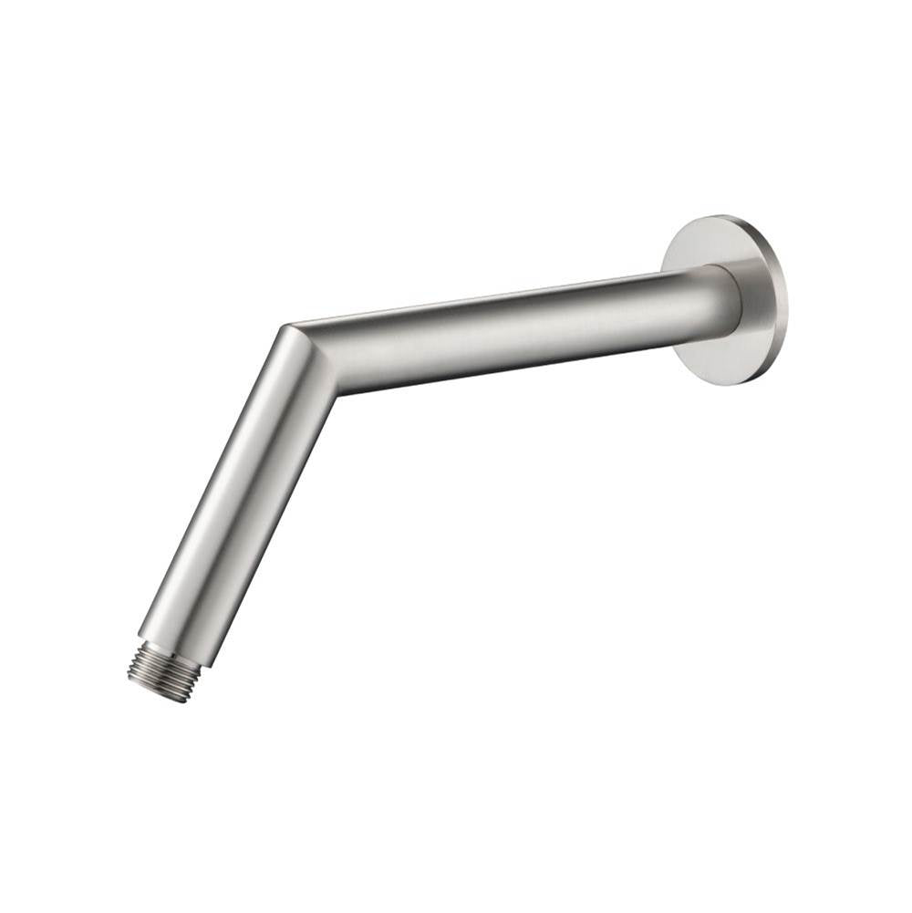 Isenberg By Flusso - Round Shower Arm With Flange - 10'' - With Flange - Brushed Nickel PVD
