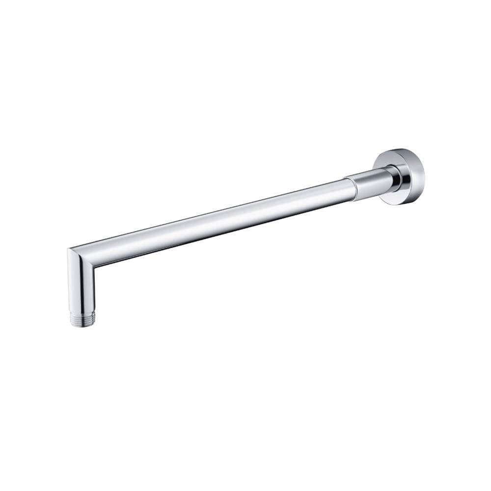 Isenberg By Flusso - Wall Mount Round Shower Arm - 16'' (400mm) - With Flange - Chrome
