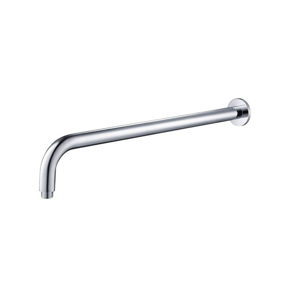 Isenberg By Flusso - Wall Mount Round Shower Arm - 20'' - With Flange - Chrome