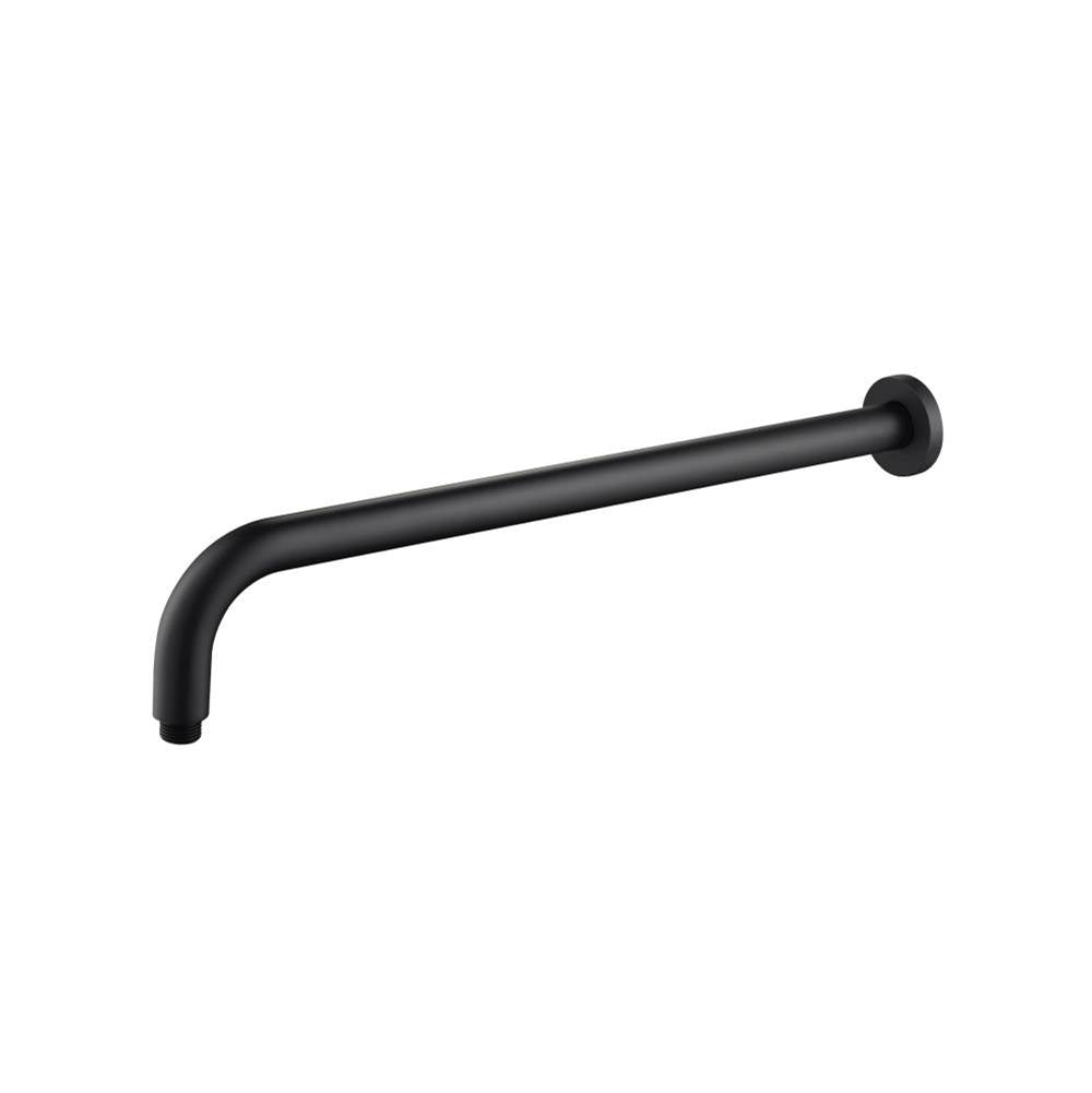 Isenberg By Flusso - Wall Mount Round Shower Arm - 20'' - With Flange - Matte Black