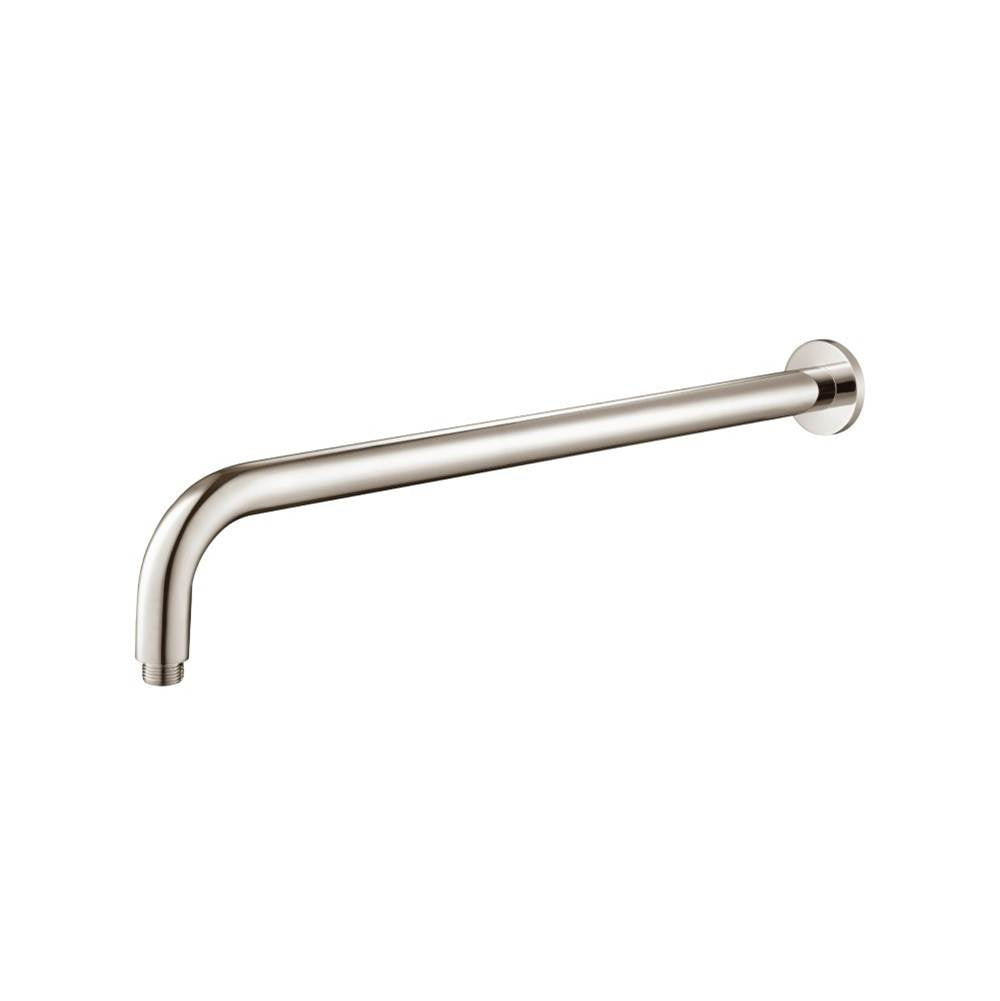 Isenberg By Flusso - Wall Mount Round Shower Arm - 20'' - With Flange - Polished Nickel PVD