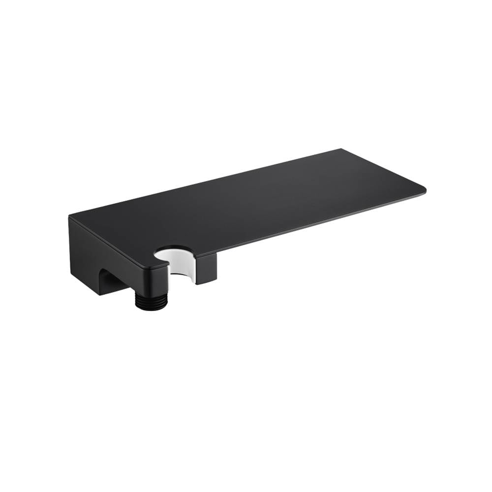 Isenberg By Flusso - Shower Shelf Thingy With Integrated Elbow & Holder - Matte Black