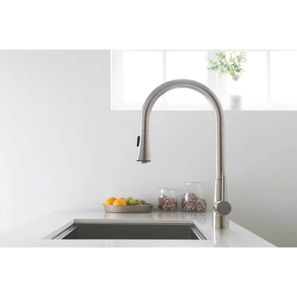 Zest - Dual Spray Stainless Steel Kitchen Faucet With Pull Out