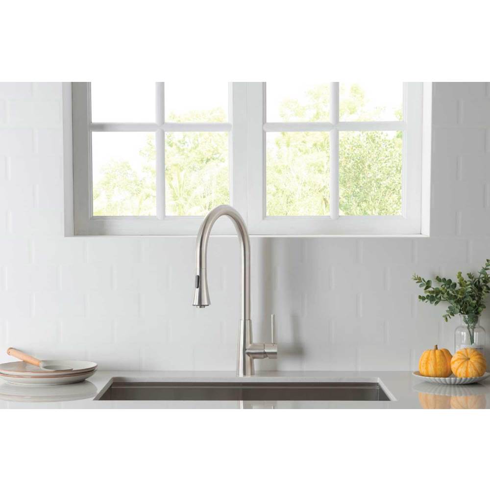 Zest - Dual Spray Stainless Steel Kitchen Faucet With Pull Out