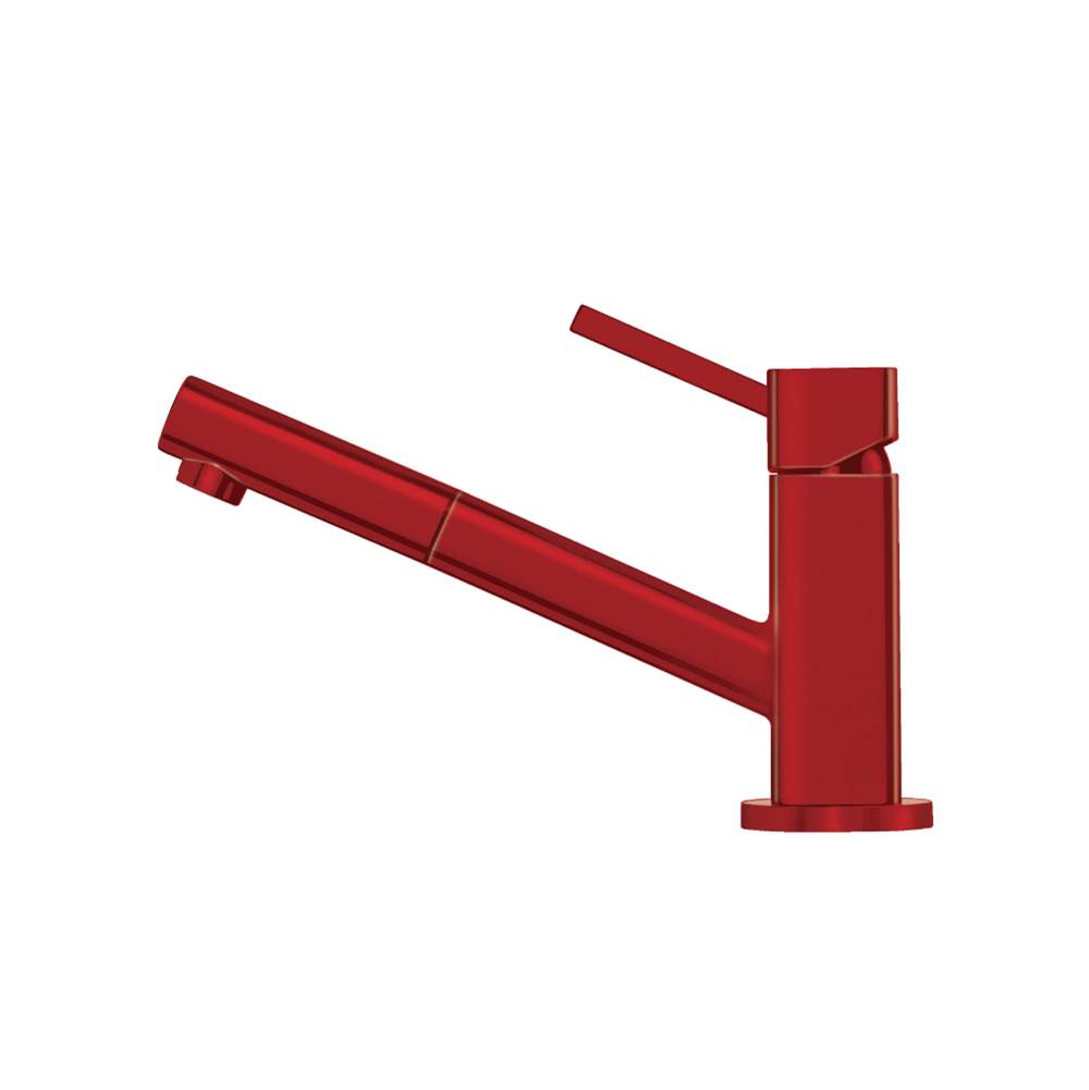 Isenberg By Flusso - Smallie - Stainless Steel Kitchen Faucet With Pull Out - Crimson
