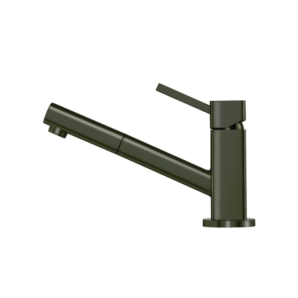 Isenberg By Flusso - Smallie - Stainless Steel Kitchen Faucet With Pull Out - Dark Green
