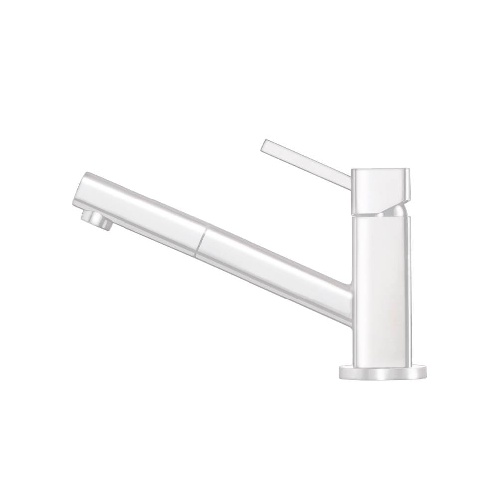 Isenberg By Flusso - Smallie - Stainless Steel Kitchen Faucet With Pull Out - Gloss White