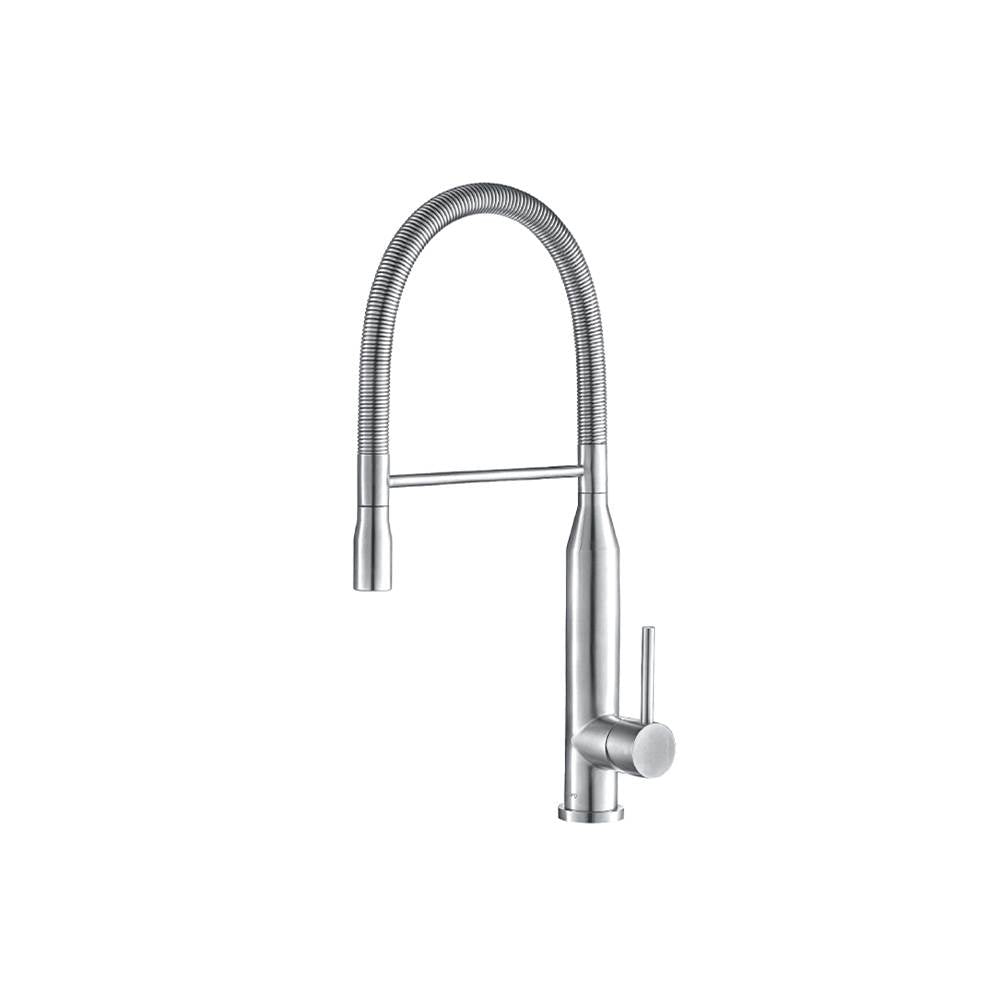 Isenberg By Flusso - Glatt - Semi-Professional Dual Spray Stainless Steel Kitchen Faucet With Pull Out - Gloss White