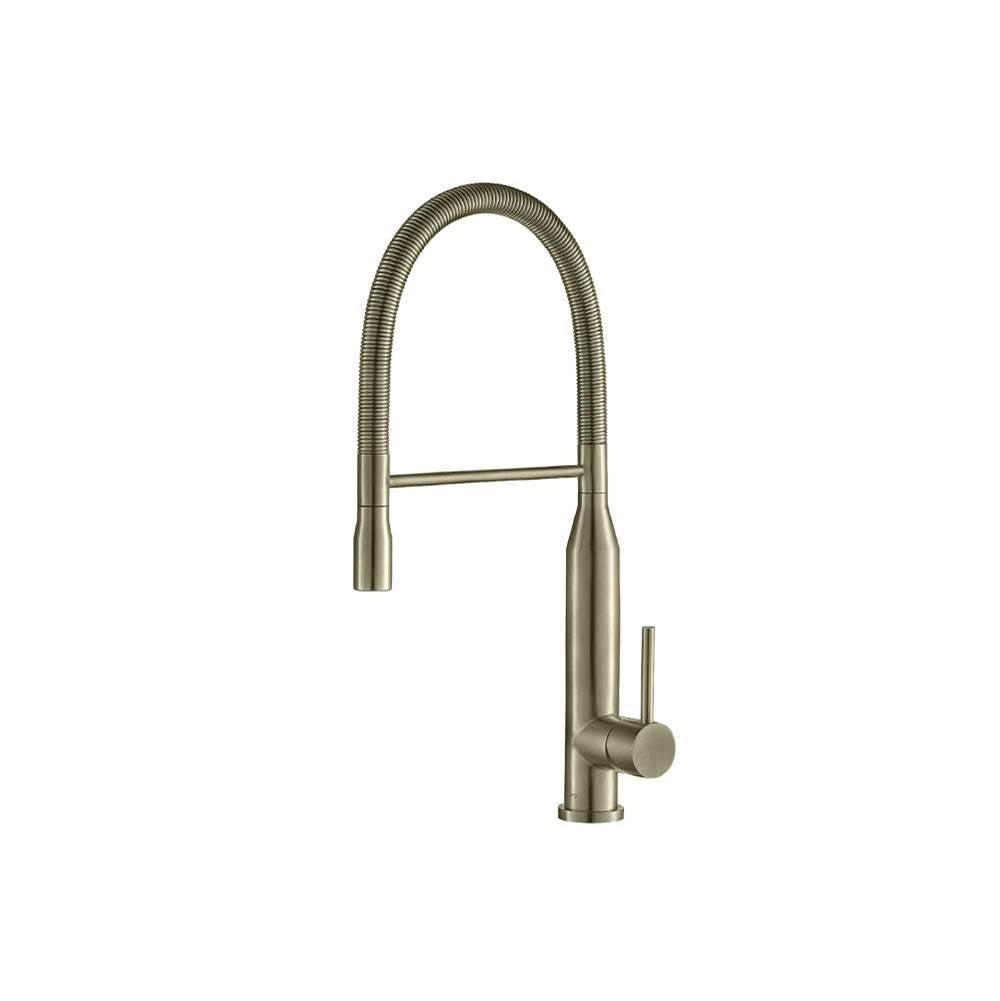 Isenberg By Flusso - Glatt - Semi-Professional Dual Spray Stainless Steel Kitchen Faucet With Pull Out - Light Verde