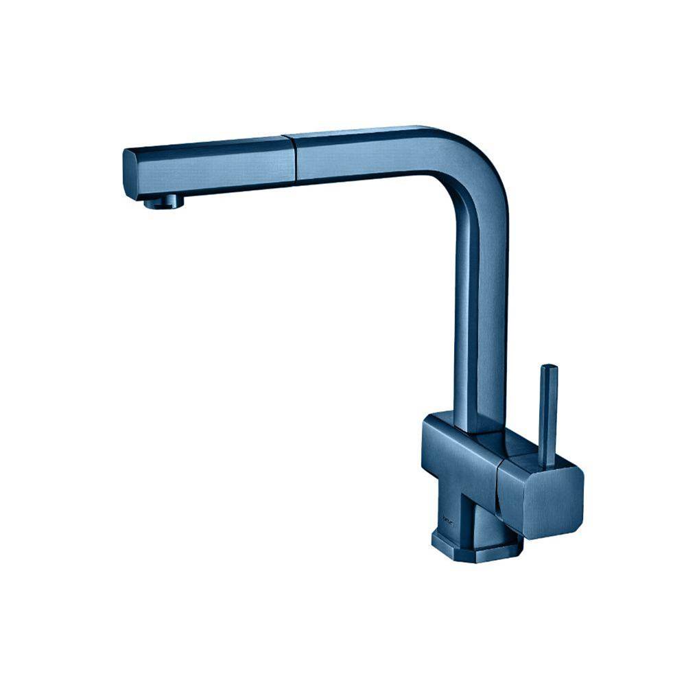Isenberg By Flusso - Cito - Dual Spray Stainless Steel Kitchen Faucet With Pull Out - Blue Platinum