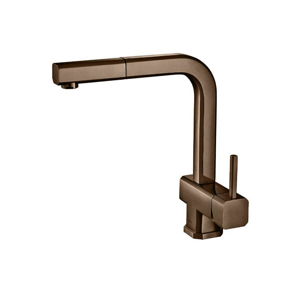 Isenberg By Flusso - Cito - Dual Spray Stainless Steel Kitchen Faucet With Pull Out - Dark Tan
