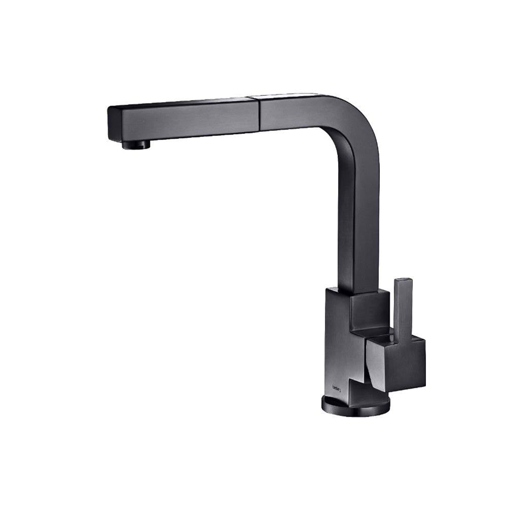 Isenberg By Flusso - Deus - Dual Spray Stainless Steel Kitchen Faucet With Pull Out - Rock Grey