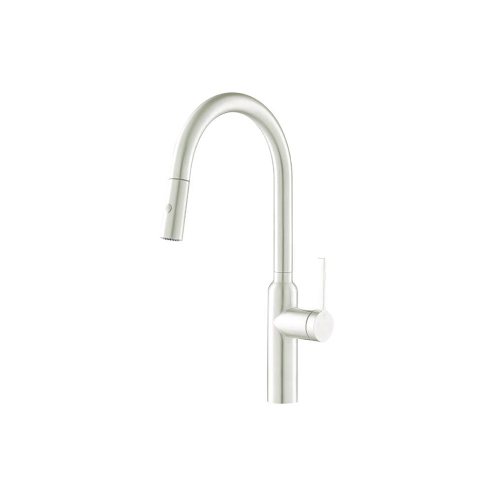 Isenberg By Flusso - Ziel - Dual Spray Stainless Steel Kitchen Faucet With Pull Out - Gloss White