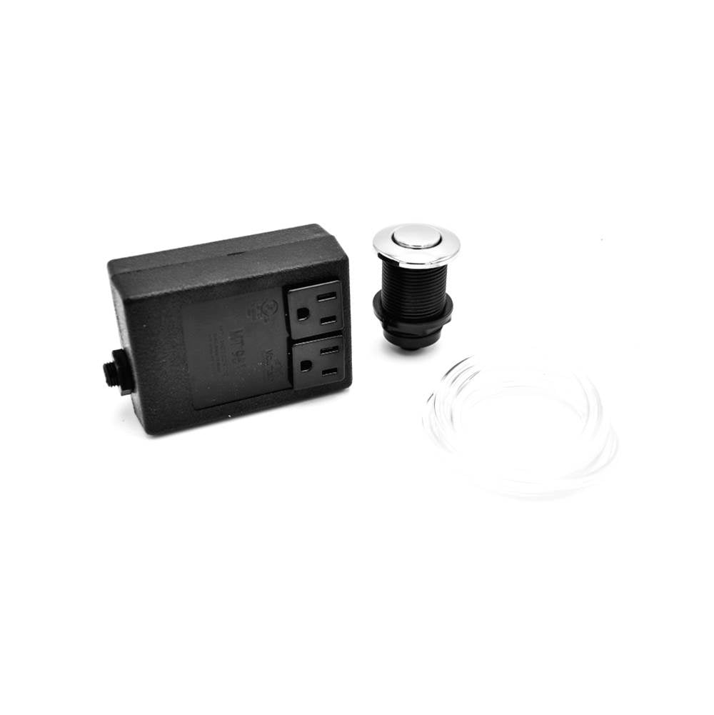 Isenberg By Flusso - Waste Disposer Air Switch - Round - Stainless Steel