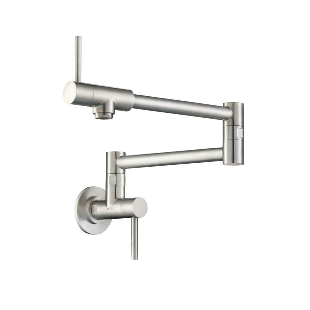 Isenberg By Flusso - Wall Mounted Pot Filler - Stainless Steel