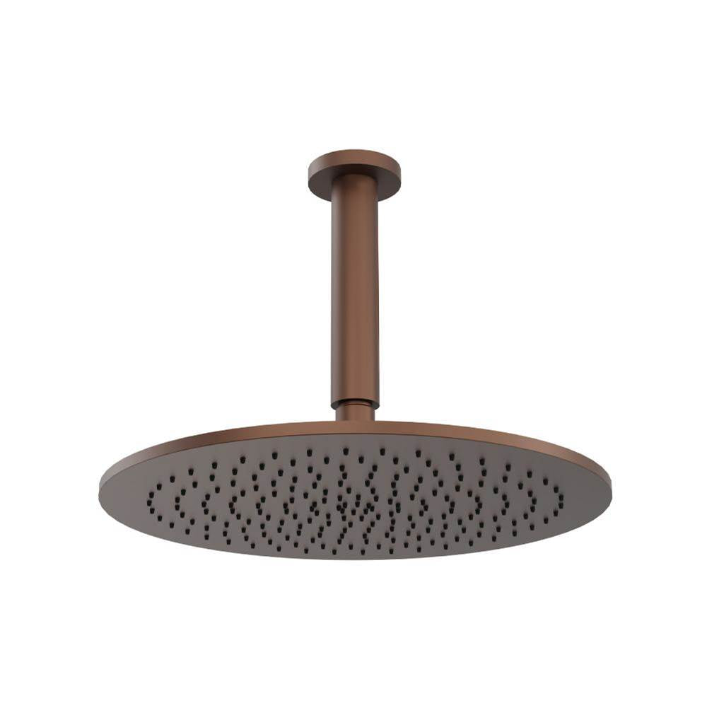 Isenberg By Flusso - 12'' Rain Head with 6'' Ceiling Mount Arm - Vortex Brown