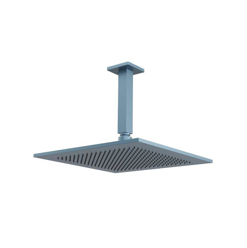 Isenberg By Flusso - 12'' Rain Head with 6'' Ceiling Mount Arm - Blue Platinum
