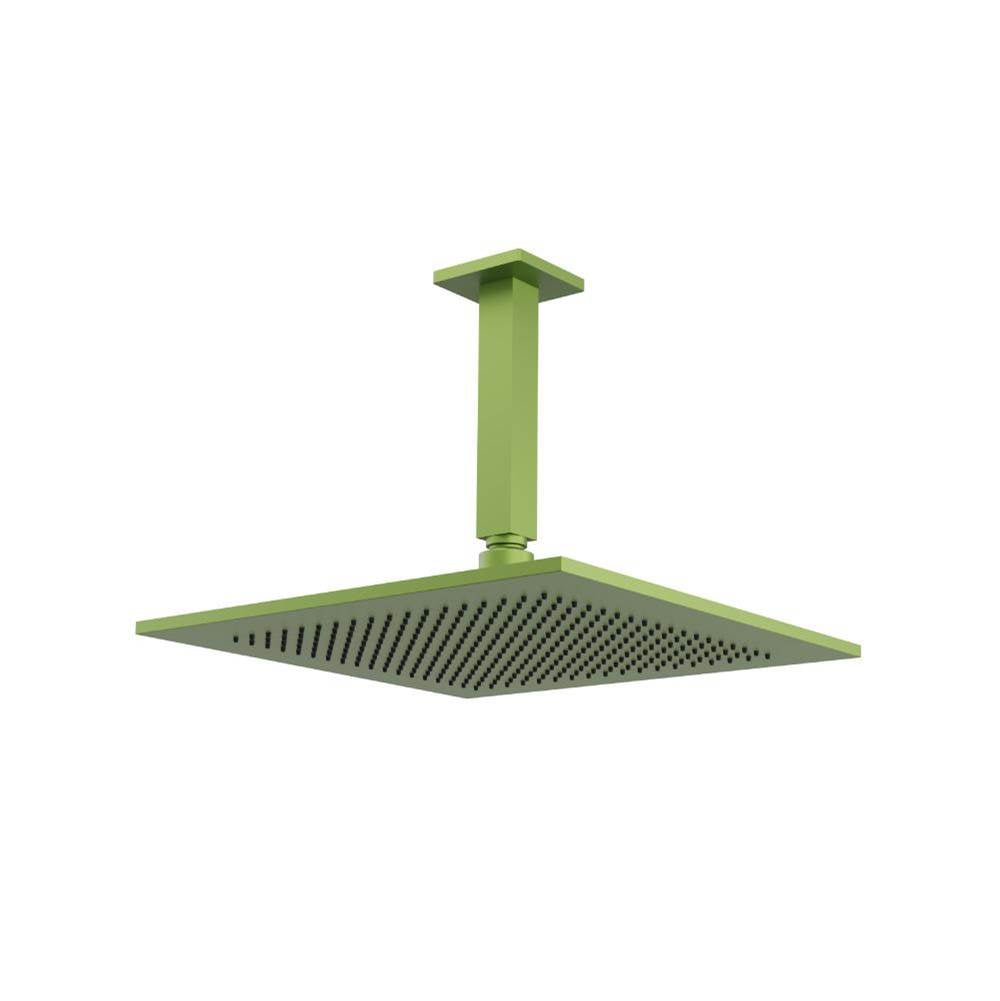 Isenberg By Flusso - 12'' Rain Head with 6'' Ceiling Mount Arm - Isenberg Green