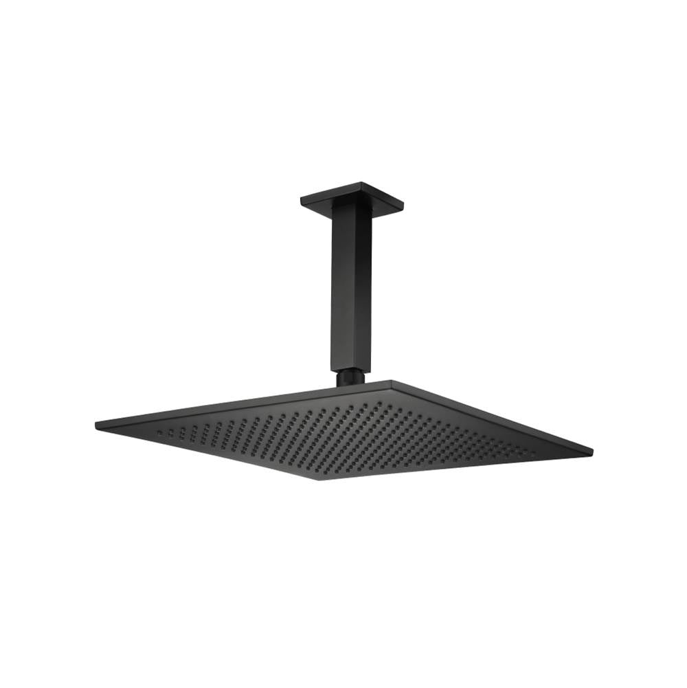 Isenberg By Flusso - 12'' Rain Head with 6'' Ceiling Mount Arm - Matte Black