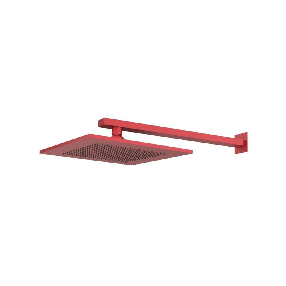 Isenberg By Flusso - 10'' Rain Head with 16'' Arm - Deep Red