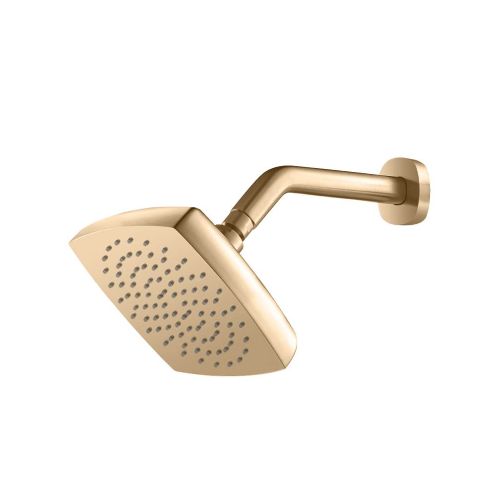 Isenberg By Flusso - 7'' Rain Head with 8'' Arm - Brushed Bronze Pvd
