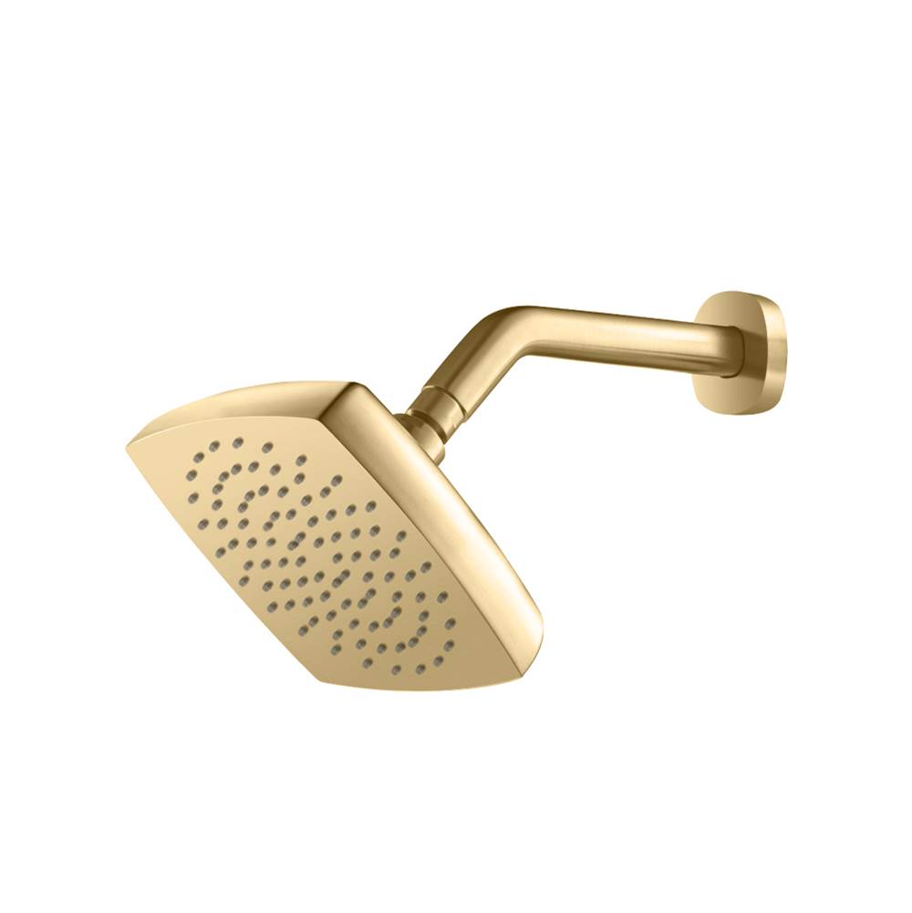Isenberg By Flusso - 7'' Rain Head with 8'' Arm - Satin Brass PVD