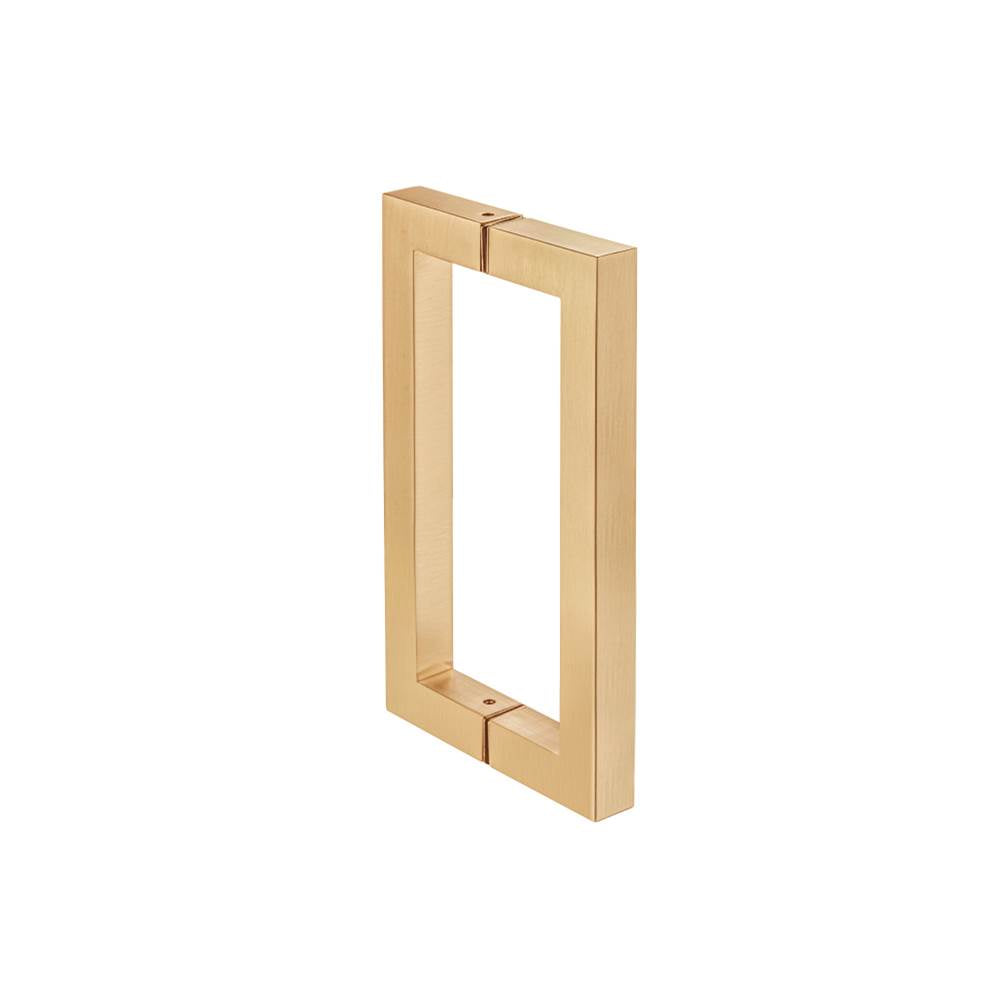 Isenberg By Flusso - 8'' Back-To-Back Square Shower Door Pull Handle - Brushed Bronze Pvd